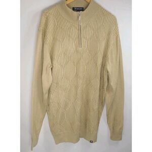 Stacy Adams Men's ¼-Zip Sweater – Size Large – 100% Acrylic –